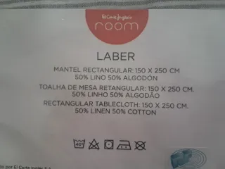 Mantel Rectangular 150x250cm Rayas Gris