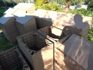 Expositor Fruta Plástico MADERA