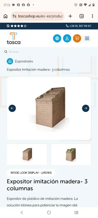 Expositor Fruta Plástico MADERA