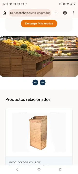 Expositor Fruta Plástico MADERA