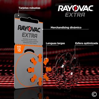 - 80 Pila para Audífonos Rayovac Extra 13. 10 Pa