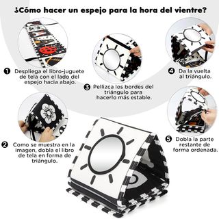 URMYWO Bebé Juguetes 0 6 Meses Negro Blanco Libro