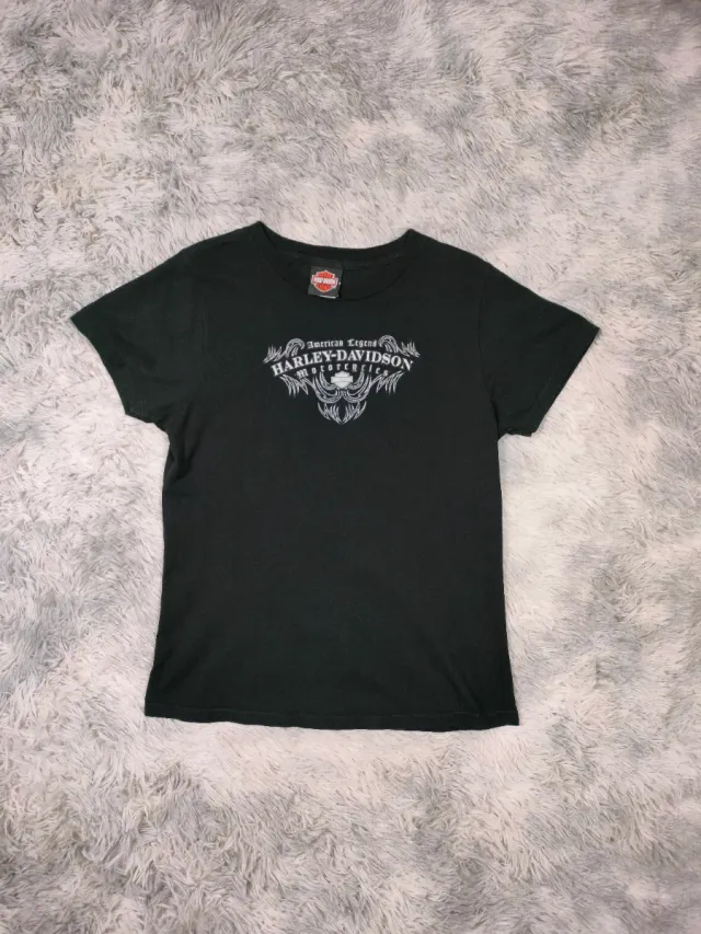 Harley Davidson Camiseta Negra Gráfico Flint, Mích