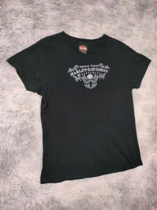 Harley Davidson Camiseta Negra Gráfico Flint, Mích