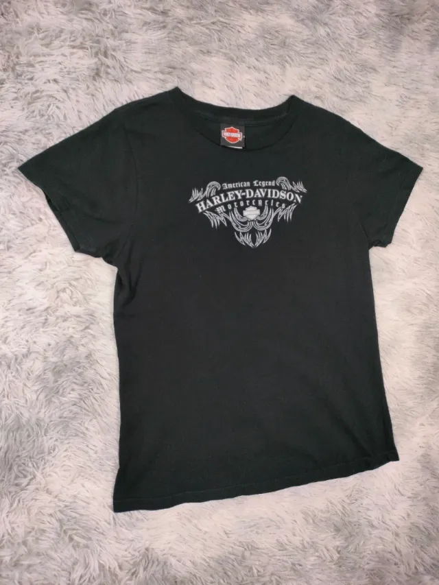 Harley Davidson Camiseta Negra Gráfico Flint, Mích