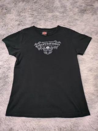 Harley Davidson Camiseta Negra Gráfico Flint, Mích