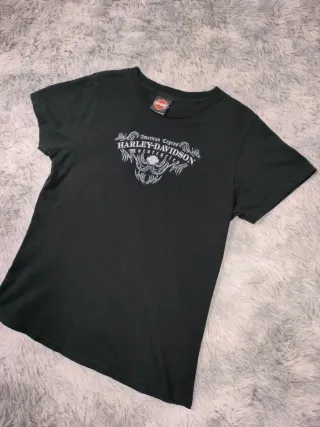 Harley Davidson Camiseta Negra Gráfico Flint, Mích