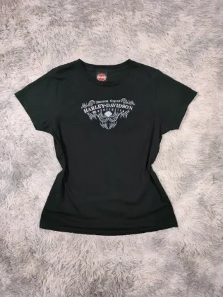 Harley Davidson Camiseta Negra Gráfico Flint, Mích
