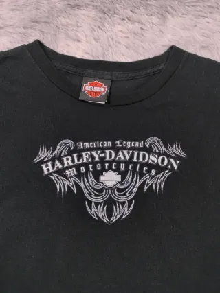 Harley Davidson Camiseta Negra Gráfico Flint, Mích