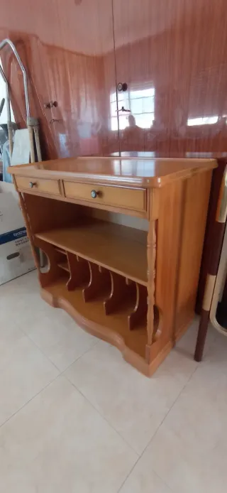 Mueble vintage madera TV/vinilos