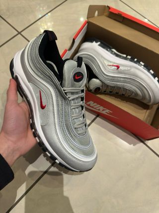 Nike Air Max 97 Argento Rosse Tg 42