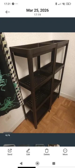 Solo hoy. 2 Estanterías Ikea Plástico Negras