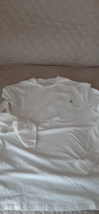 Camiseta Manga Larga XL,.color blanco roto.