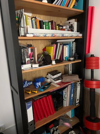 Estantería Ikea Negra y Madera