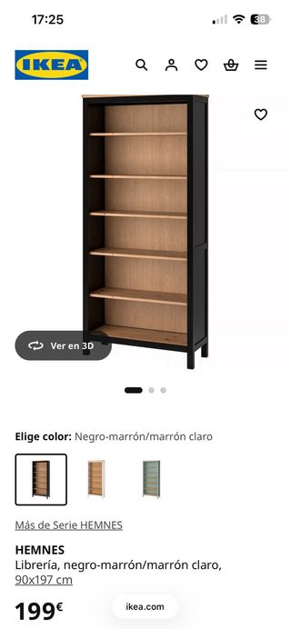 Estantería Ikea Negra y Madera