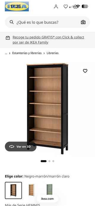 Estantería Ikea Negra y Madera