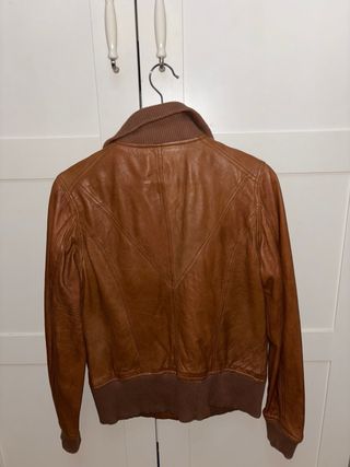 Chaqueta Cuero Vintage Pull&Bear Marrón