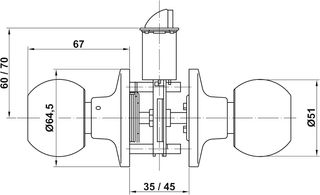 Amig - Pomo Puerta Interior - Con Picaporte de Ent