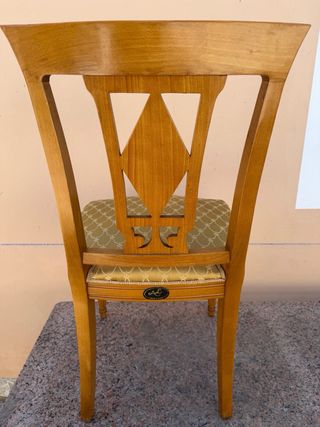 Conjunto 8 Sillas y Mesa Salón Madera