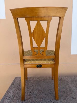 Conjunto 8 Sillas y Mesa Salón Madera