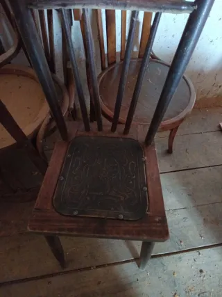 Lote de 6 sillas antiguas madera