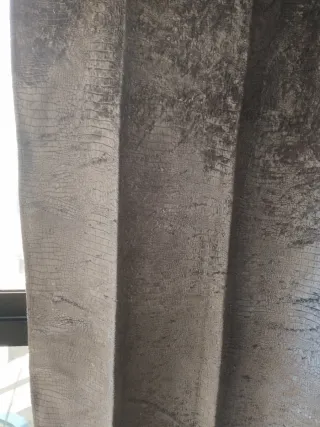 Cortina terciopelo gris