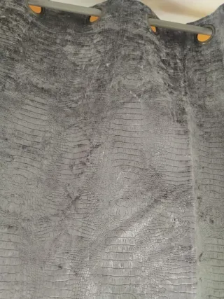 Cortina terciopelo gris