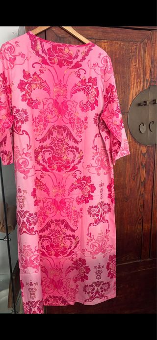 Vestido/Bata Rosa Estampado