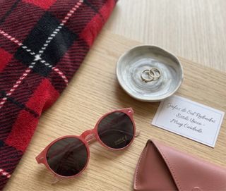 Gafas de sol redondas rosas