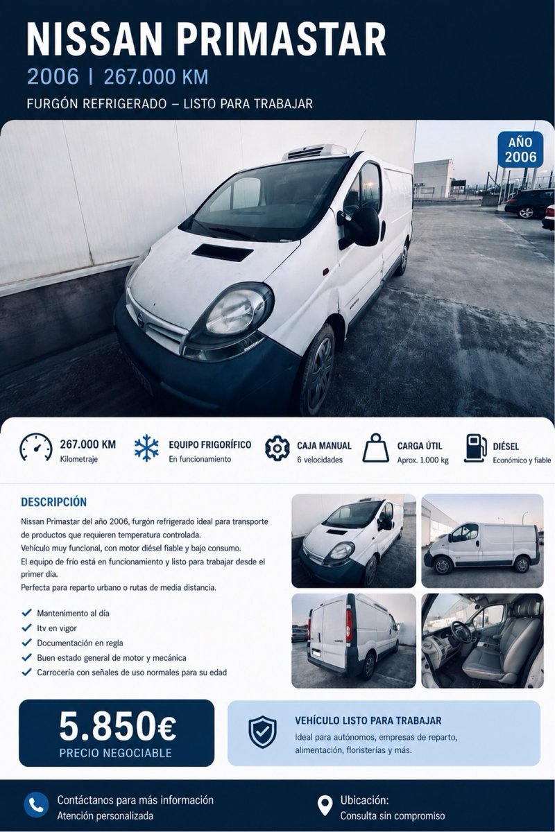 Nissan Primastar 2006 isotermo - foto 1