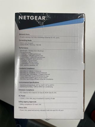 NETGEAR GS108 Switch Gigabit 8 Puertos (2uds p/u)