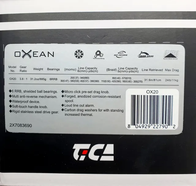 Carrete Currican TICA Oxean OX20, Súper Oferta