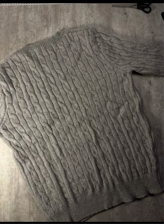 Maglione Ralph Lauren a trecce grigio taglia M