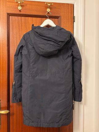 Chaqueta abrigo Zara azul marina  y amarilla