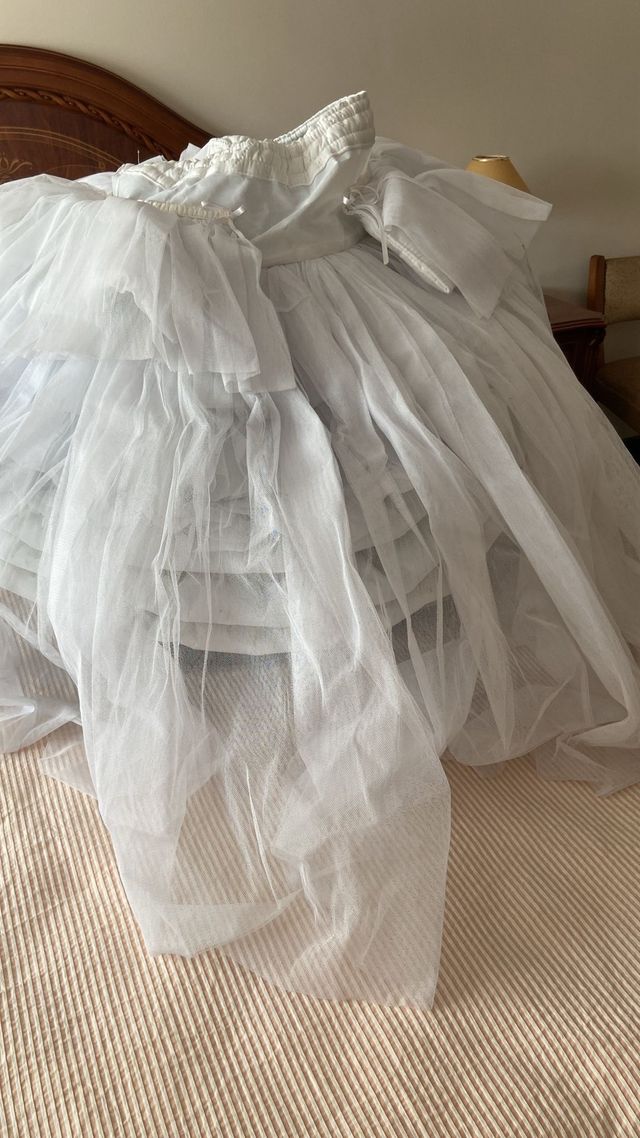 Cancán blanco de tul