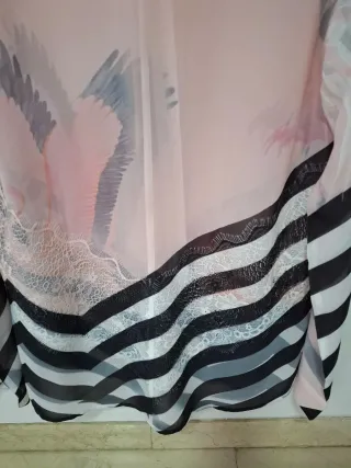 Blusa mujer Guess Flamencos y Hojas Tropicales