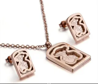 Conjunto Tous Acero Quirúrgico Dorado y Rosa