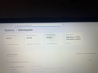 Portátil HP  RYZEN 7 7730U