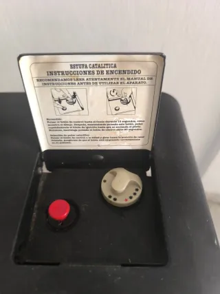 Calentador catalítico y bombona gas