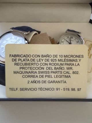 Jean Michelle Relojes Suizos Caballero y Señora