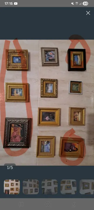 Lote 5 cuadros decorativos