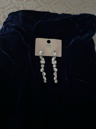 Pendientes largos Sfera brillantes