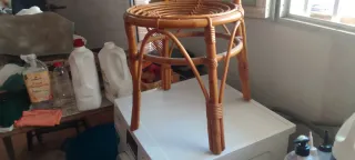 6 Sillas Mimbre Ratán Marrón Beige en perfecto est