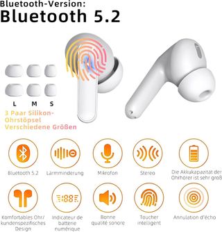 Dude Wipes - Auriculares Bluetooth inalámbricos 5.