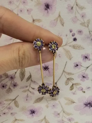 Pendientes de Flores de Primavera 18k