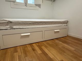 Cama BRIMNES IKEA Blanca con Cajones