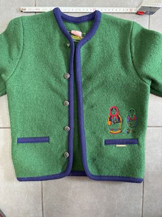 Chaqueta lana austriaca bordada niño/niña