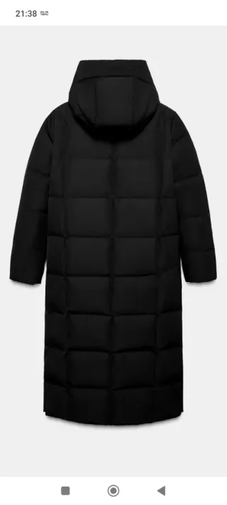 Anorak largo Zara plumón windproof