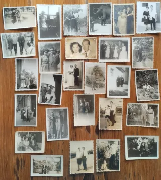 Lote 100 fotografías antiguas de parejas '40-'70