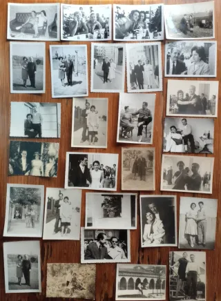 Lote 100 fotografías antiguas de parejas '40-'70
